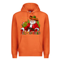 Carrot Feliz Navidad Santa With Cactus Premium Hoodie - BundleAndBundleShop