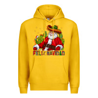 Lemon Feliz Navidad Santa With Cactus Premium Hoodie - BundleAndBundleShop