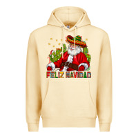 Pina Colada Feliz Navidad Santa With Cactus Premium Hoodie - BundleAndBundleShop