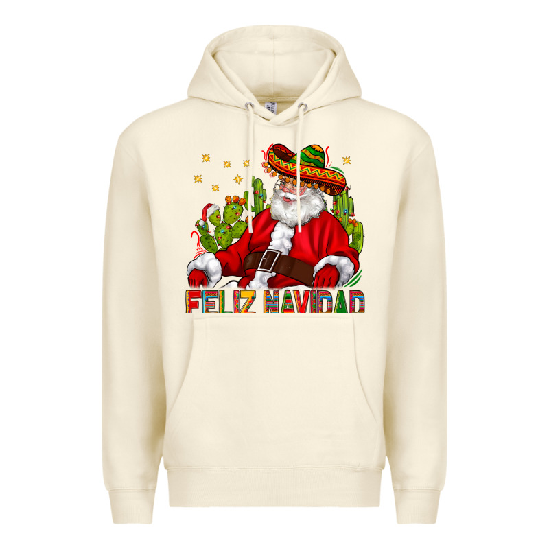 Feliz Navidad Santa With Cactus Premium Hoodie by BundleAndBundleShop | Teevron