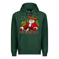 Sports Green Feliz Navidad Santa With Cactus Premium Hoodie - BundleAndBundleShop