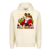 Tofu Feliz Navidad Santa With Cactus Premium Hoodie - BundleAndBundleShop