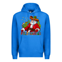 True Royal Feliz Navidad Santa With Cactus Premium Hoodie - BundleAndBundleShop