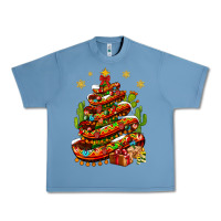 Pebble Blue Christmas Feliz Navidad sombrero tree Urban Heavy Tee - NancyCooperArtShop