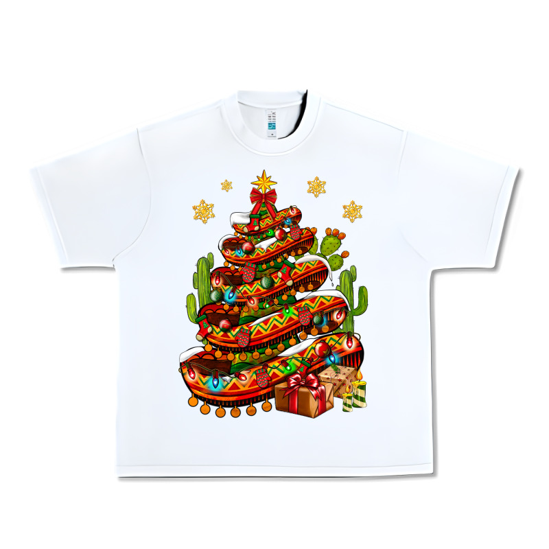 Christmas Feliz Navidad Sombrero Tree Urban Heavy Tee by NancyCooperArtShop | Teevron