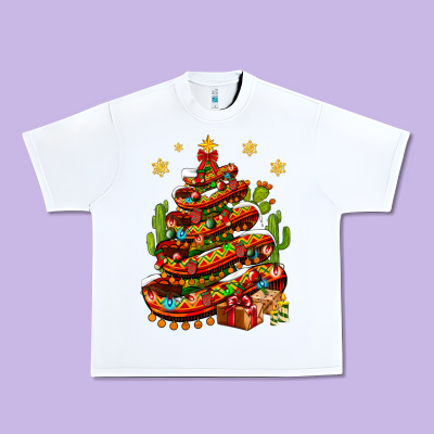 Christmas Feliz Navidad Sombrero Tree Urban Heavy Tee Designed By Nancycooperartshop