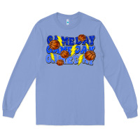 Colony Blue Game day game day game day lightning bolt Long Sleeve Tee - HowdyJamesFarm