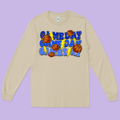 Game Day Game Day Game Day Lightning Bolt Long Sleeve Tee Designed By Howdyjamesfarm
