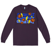 Plum Game day game day game day lightning bolt Long Sleeve Tee - HowdyJamesFarm