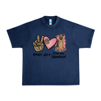 Navy peace love german shepherd Urban Heavy Tee - JahusDesignShop