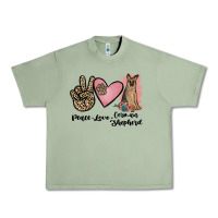 Oil Green peace love german shepherd Urban Heavy Tee - JahusDesignShop