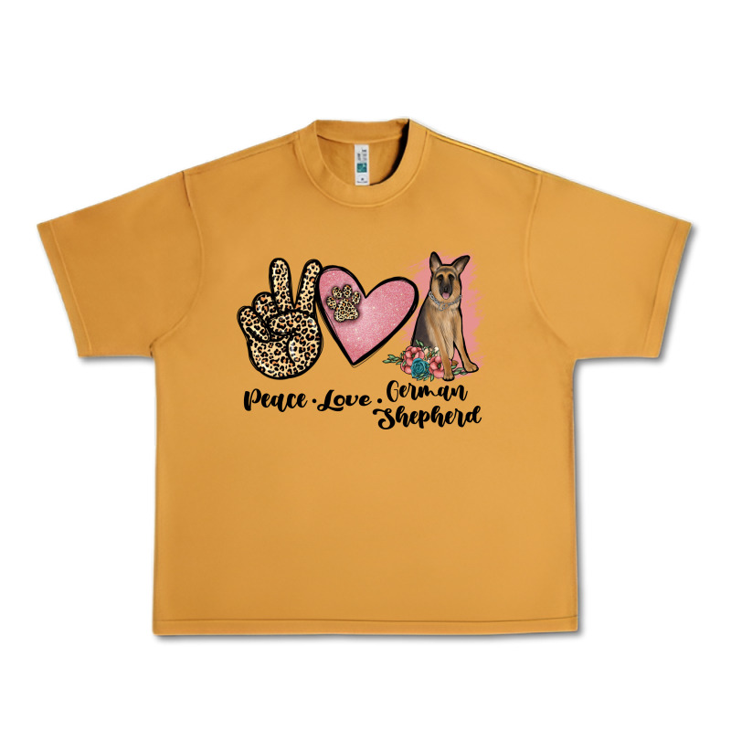 Peace Love German Shepherd Urban Heavy Tee by JahusDesignShop | Teevron