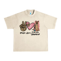 Sandshell peace love german shepherd Urban Heavy Tee - JahusDesignShop
