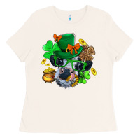 Bone St. Patrick Cow Clover Ladies Tee - BundleAndBundleShop