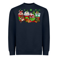 Navy christmas santa claus coffee cups Heavyweight Sweatshirt - OliviaCreatesArt
