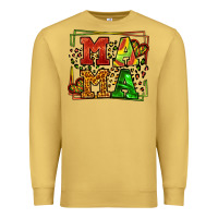 Antique Gold juneteenth leopard frame mama Mother's Day Premium Sweatshirt - LillyAllenDesigns