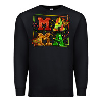 Black juneteenth leopard frame mama Mother's Day Premium Sweatshirt - LillyAllenDesigns