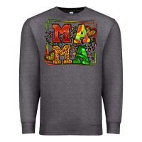 Charcoal Heather juneteenth leopard frame mama Mother's Day Premium Sweatshirt - LillyAllenDesigns