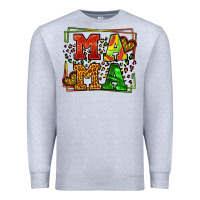 Heather Grey juneteenth leopard frame mama Mother's Day Premium Sweatshirt - LillyAllenDesigns