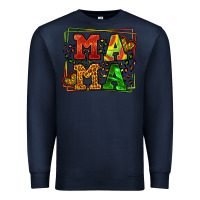 Navy juneteenth leopard frame mama Mother's Day Premium Sweatshirt - LillyAllenDesigns