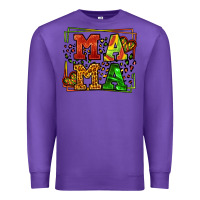 Purple juneteenth leopard frame mama Mother's Day Premium Sweatshirt - LillyAllenDesigns