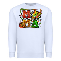 White juneteenth leopard frame mama Mother's Day Premium Sweatshirt - LillyAllenDesigns
