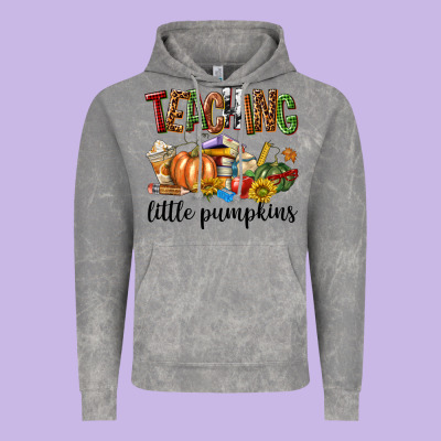 Teaching Little Pumpkins Vintage Hoodie Designed By Texasbilliewilder