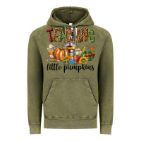 Vintage Olive Teaching Little Pumpkins Vintage Hoodie - texasbilliewilder