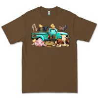 Cacao Farm Animals Truck Premium Tee - BundleAndBundleShop