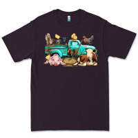 Plum Farm Animals Truck Premium Tee - BundleAndBundleShop