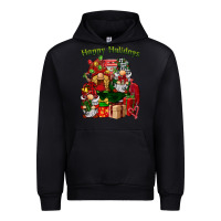 Black happy holidays gnomes truck Urban Hoodie - BarkalooDesign