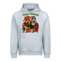 Heather Grey happy holidays gnomes truck Urban Hoodie - BarkalooDesign