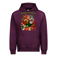Mauve Wine happy holidays gnomes truck Urban Hoodie - BarkalooDesign