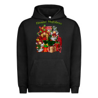 Pigment Black happy holidays gnomes truck Urban Hoodie - BarkalooDesign