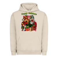 Pigment French Oak happy holidays gnomes truck Urban Hoodie - BarkalooDesign