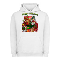 Pigment Lunar Rock happy holidays gnomes truck Urban Hoodie - BarkalooDesign