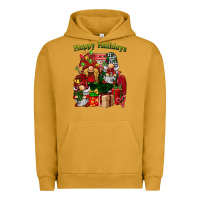 Happy Holidays Gnomes Truck Urban Hoodie | Teevron