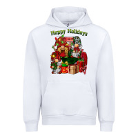 White happy holidays gnomes truck Urban Hoodie - BarkalooDesign