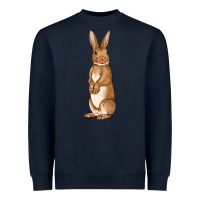 Navy Bunny Easter Heavyweight Sweatshirt - OliviaCreatesArt