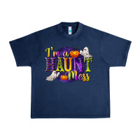 Navy I'm a Haunt Mess Urban Heavy Tee - texasbilliewilder