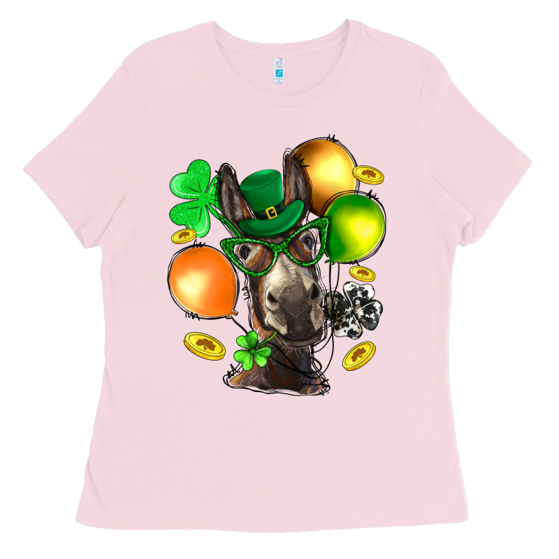 St. Patricks Clovers With Donkey Ladies Tee by BundleAndBundleShop | Teevron