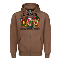 Chestnut I Have Obsessive Christmas Disorder Zipper Hoodie - FaDigitalArtStudio