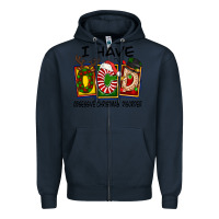 Navy I Have Obsessive Christmas Disorder Zipper Hoodie - FaDigitalArtStudio