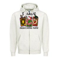 Oatmeal Heather I Have Obsessive Christmas Disorder Zipper Hoodie - FaDigitalArtStudio