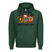 Sports Green I Have Obsessive Christmas Disorder Zipper Hoodie - FaDigitalArtStudio