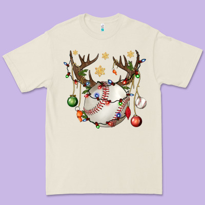 Baseball Horn Christmas Premium Tee Designed By Bundleandbundleshop
