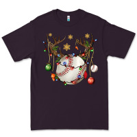 Plum Baseball Horn Christmas Premium Tee - BundleAndBundleShop