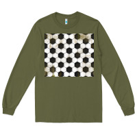 Army Green distressed soccer pattern Long Sleeve Tee - TumblerDesignByShophia