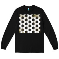 Black distressed soccer pattern Long Sleeve Tee - TumblerDesignByShophia