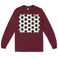 Burgundy distressed soccer pattern Long Sleeve Tee - TumblerDesignByShophia